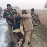 मुठभेड़ के दौरान  हॉफ इनकाउंटर किशोर के हत्या के अभियुक्त का पुलिस ने किया